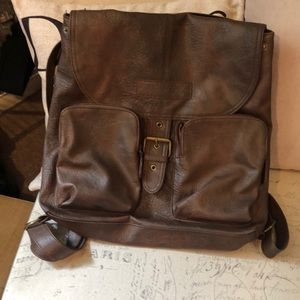 American Eagle leather back pack